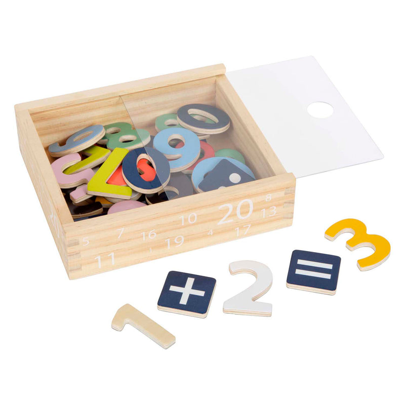 Afbeelding laden in galerijviewer, Small foot - houten magnetische cijfers kleur. 37dlg.
