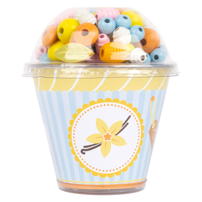 Afbeelding laden in galerijviewer, Small foot - houten kralen sieraden maken cupcake
