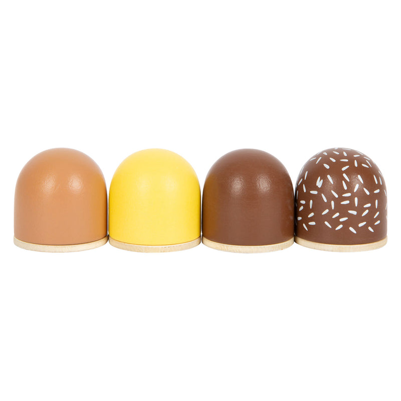 Afbeelding laden in galerijviewer, Small Foot Houten Speeleten Marshmallows, 4dlg.
