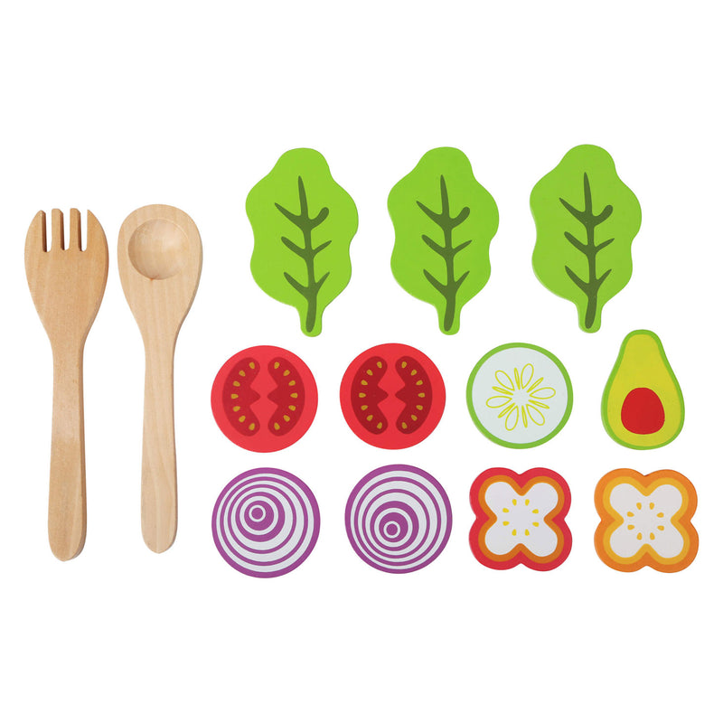 Afbeelding laden in galerijviewer, Small foot - houten speeleten salade speelset, 15dlg,
