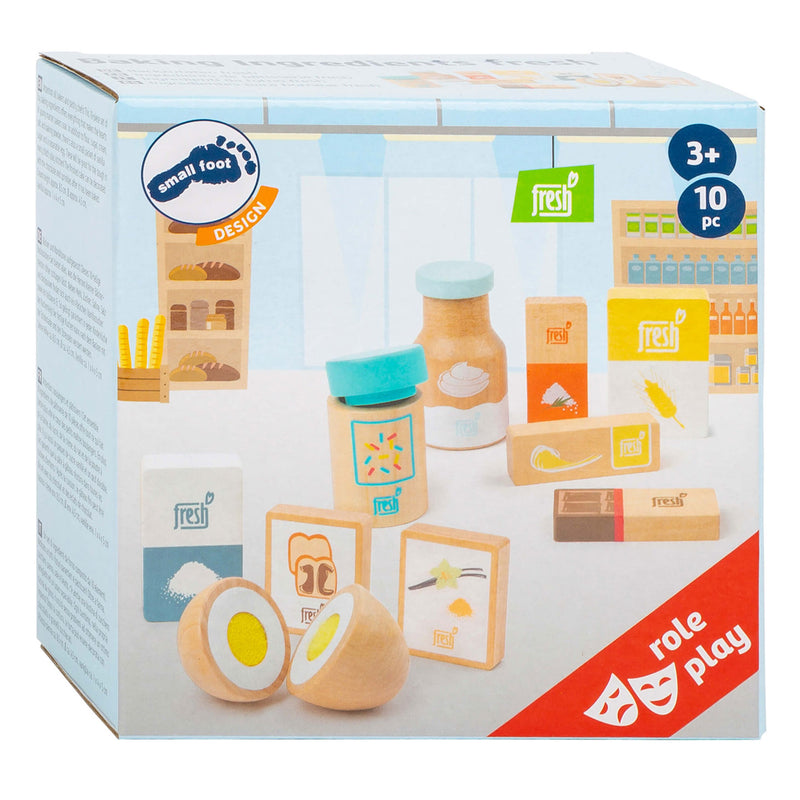 Afbeelding laden in galerijviewer, Small foot - houten speeleten bakbenodigdheden, 10dlg.
