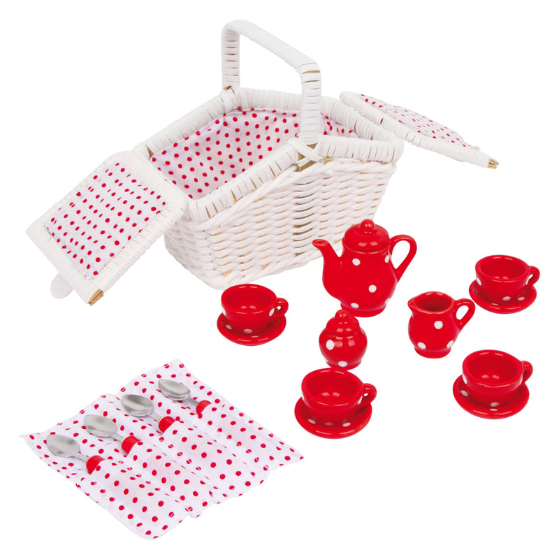 Afbeelding laden in galerijviewer, Small Foot Houten Picknickmand Tina met Servies, 19dlg.
