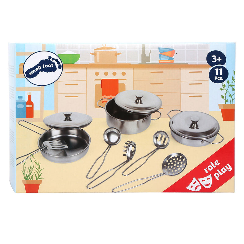 Afbeelding laden in galerijviewer, Small foot - metalen pannenset, 11dlg,
