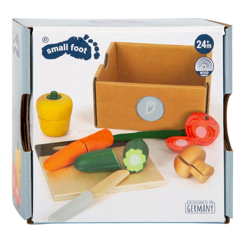 Afbeelding laden in galerijviewer, Small foot - houten snij- en speeleten groenten set, 13dlg.

