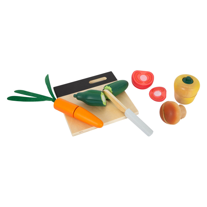 Afbeelding laden in galerijviewer, Small foot - houten snij- en speeleten groenten set, 13dlg.
