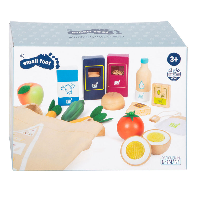Afbeelding laden in galerijviewer, Small foot - houten speeleten vegetarisch voedselset, 17dlg.
