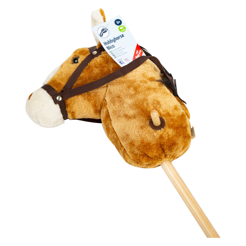 Afbeelding laden in galerijviewer, Small foot - houten stokpaard nico, 88cm
