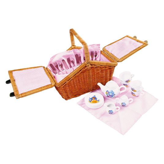 Small foot - houten picknickmand met servies romantisch, 30dlg.
