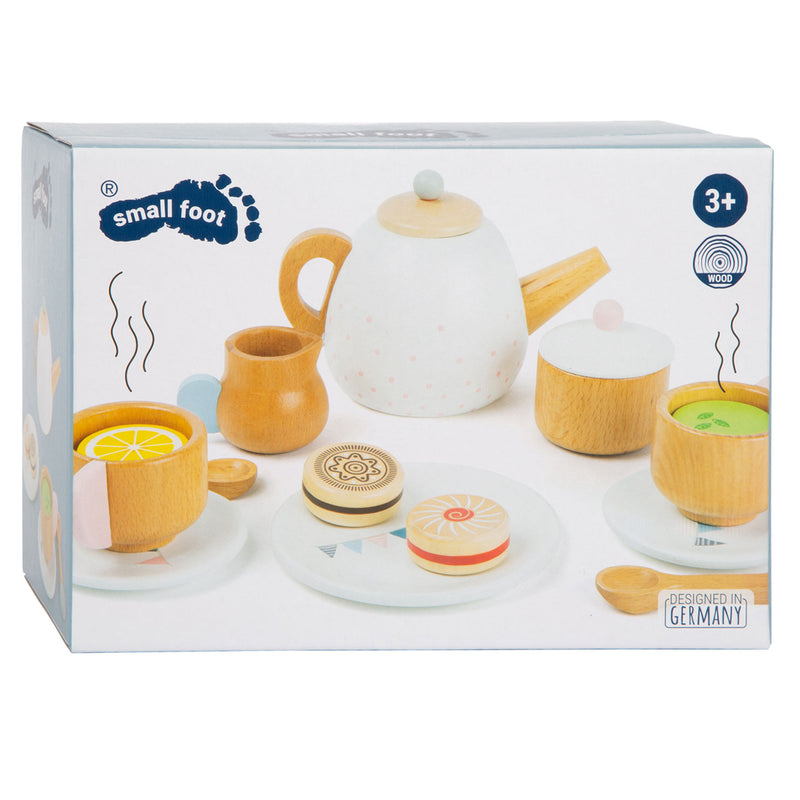 Afbeelding laden in galerijviewer, Small foot - houten theeset met speeleten, 17dlg.
