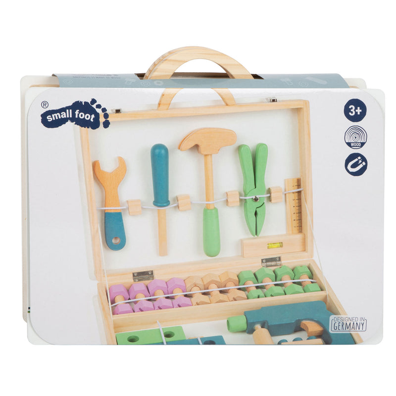 Afbeelding laden in galerijviewer, Small foot - houten gereedschapskoffer nordic, 43dlg.
