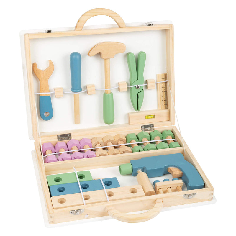 Afbeelding laden in galerijviewer, Small foot - houten gereedschapskoffer nordic, 43dlg.
