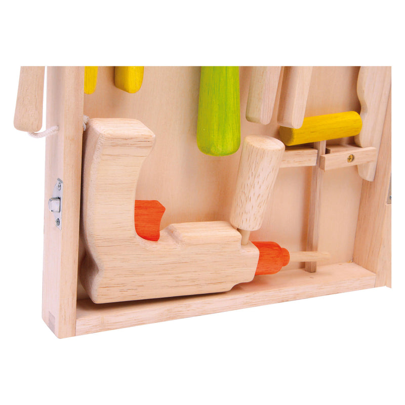 Afbeelding laden in galerijviewer, Small foot - houten gereedschapkoffer, 13dlg.
