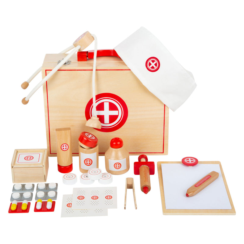 Afbeelding laden in galerijviewer, Small Foot Houten Dokterskoffer, 23dlg.
