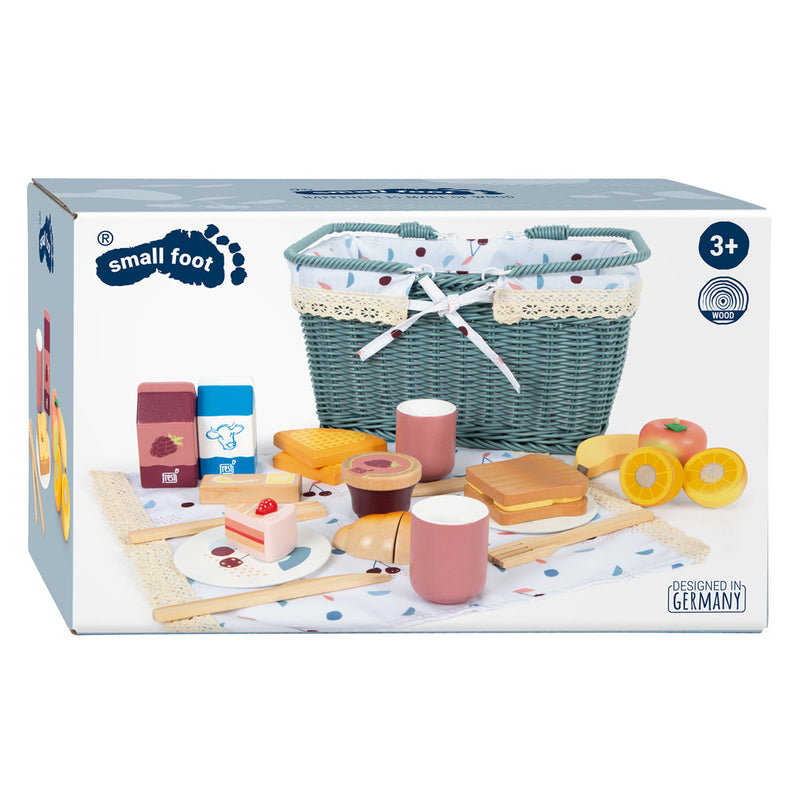 Afbeelding laden in galerijviewer, Small foot - picknickset met houten speeleten tasty, 26dlg.
