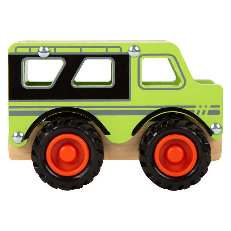 Afbeelding laden in galerijviewer, Small foot - houten off-road jeep groen
