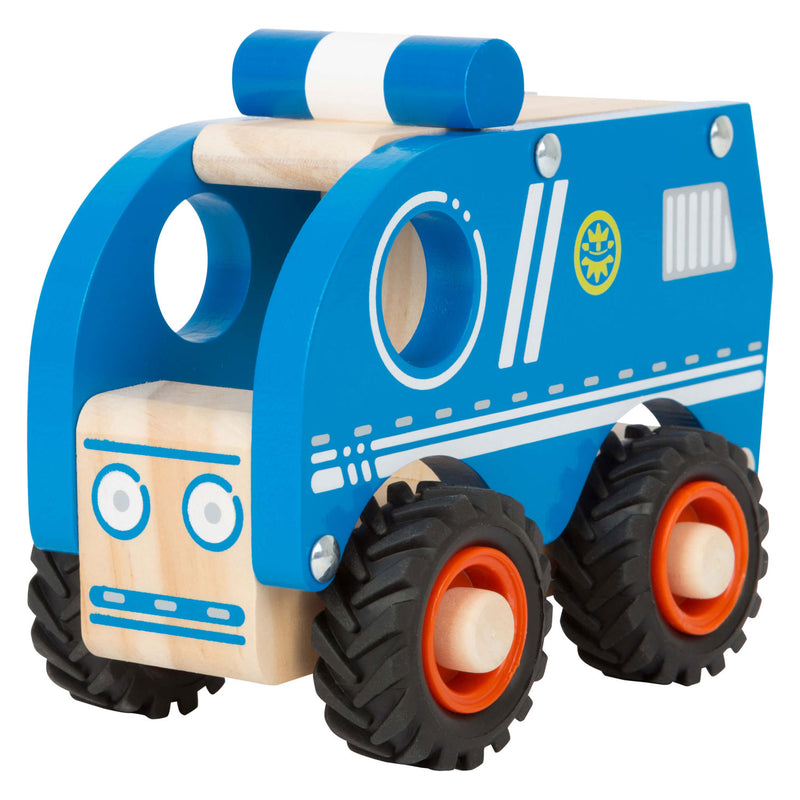 Afbeelding laden in galerijviewer, Small foot - houten politieauto blauw
