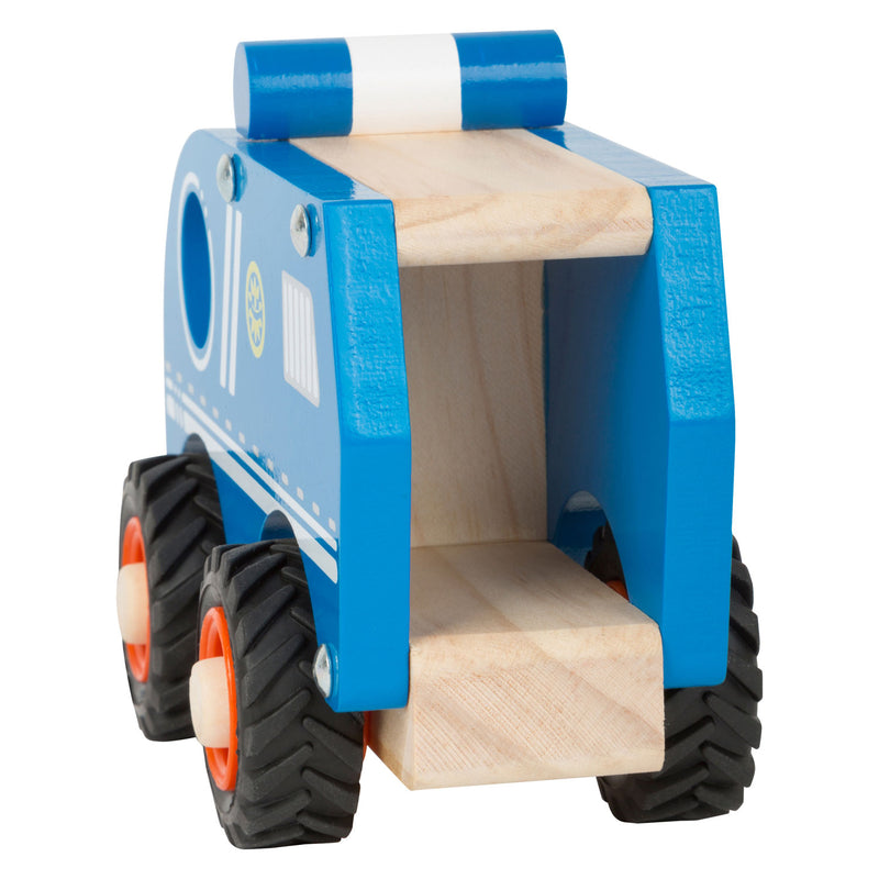 Afbeelding laden in galerijviewer, Small foot - houten politieauto blauw
