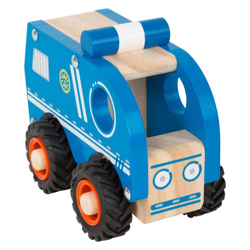 Afbeelding laden in galerijviewer, Small foot - houten politieauto blauw
