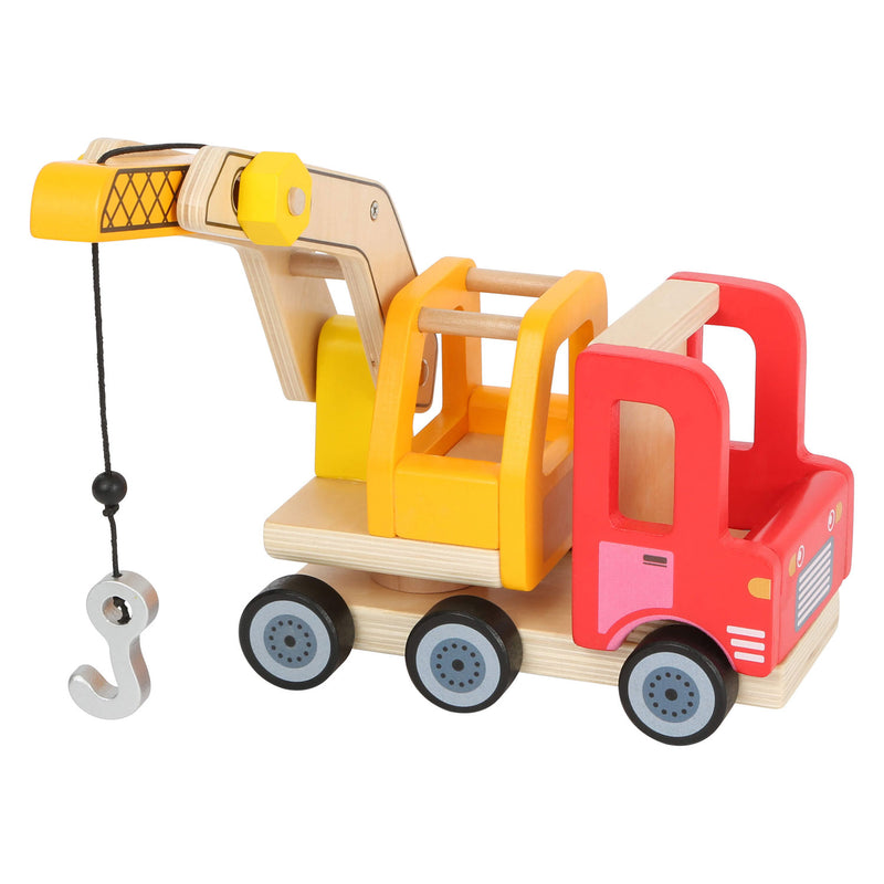 Afbeelding laden in galerijviewer, Small Foot Houten Kraannwagen met Beweegbare Kraan

