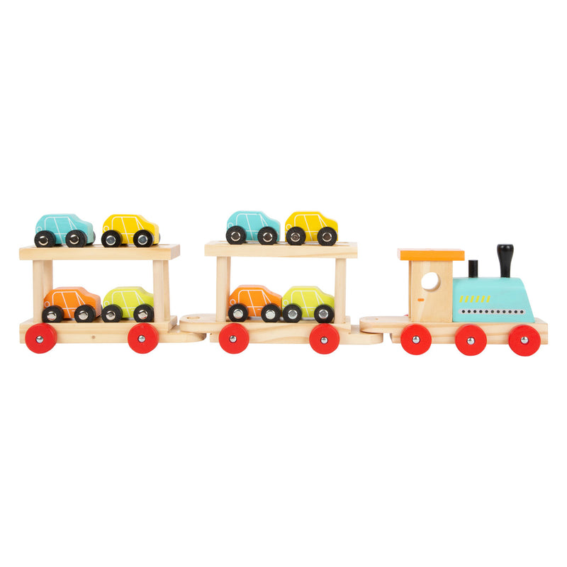 Afbeelding laden in galerijviewer, Small Foot Houten Trein Transporter met Auto's, 11dlg.
