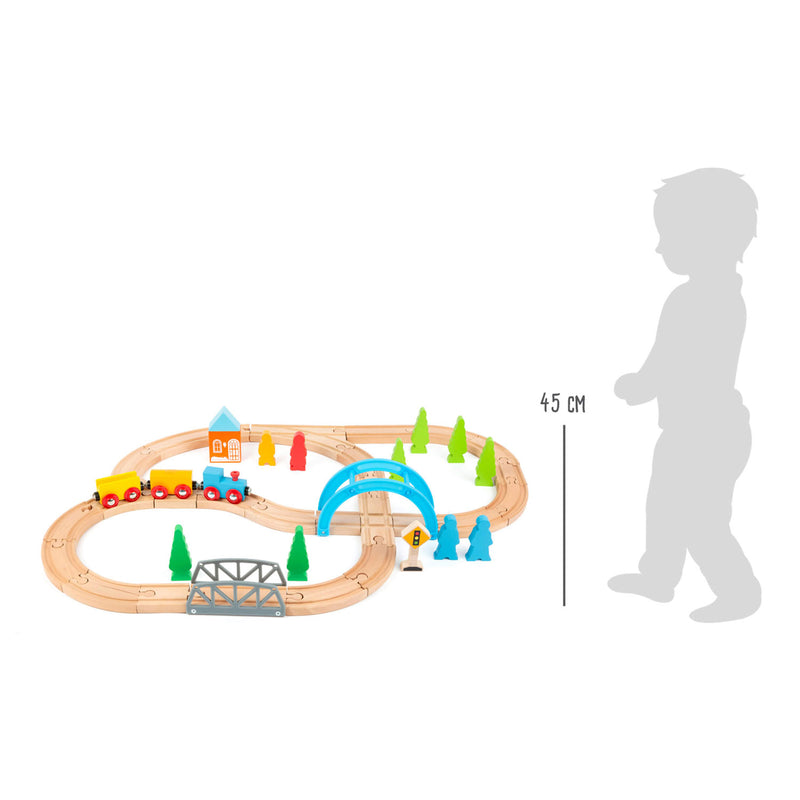 Afbeelding laden in galerijviewer, Small foot - houten treinset big journey, 40dlg.
