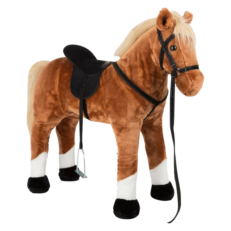 Afbeelding laden in galerijviewer, Small Foot Houten Hobbypaard Bruin Staand met Geluid
