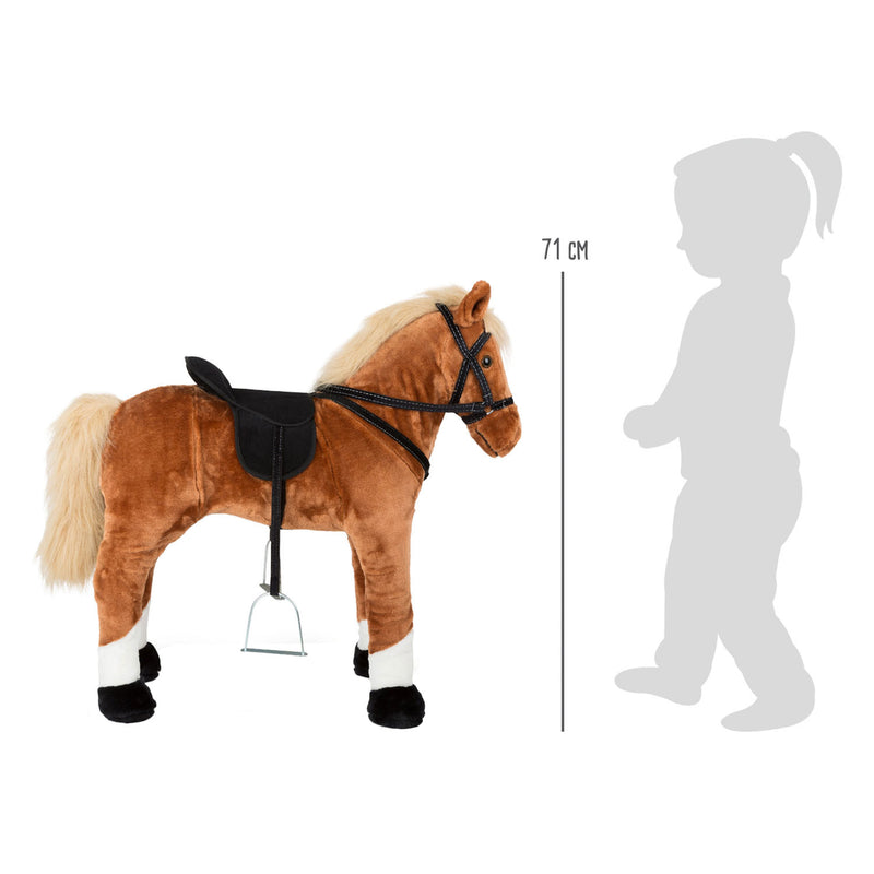 Afbeelding laden in galerijviewer, Small Foot Houten Hobbypaard Bruin Staand met Geluid
