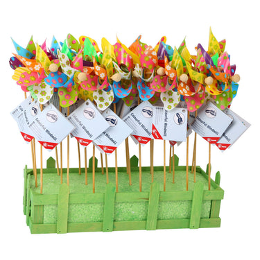 Small foot - houten windmolen bloemen 28cm, 24st.