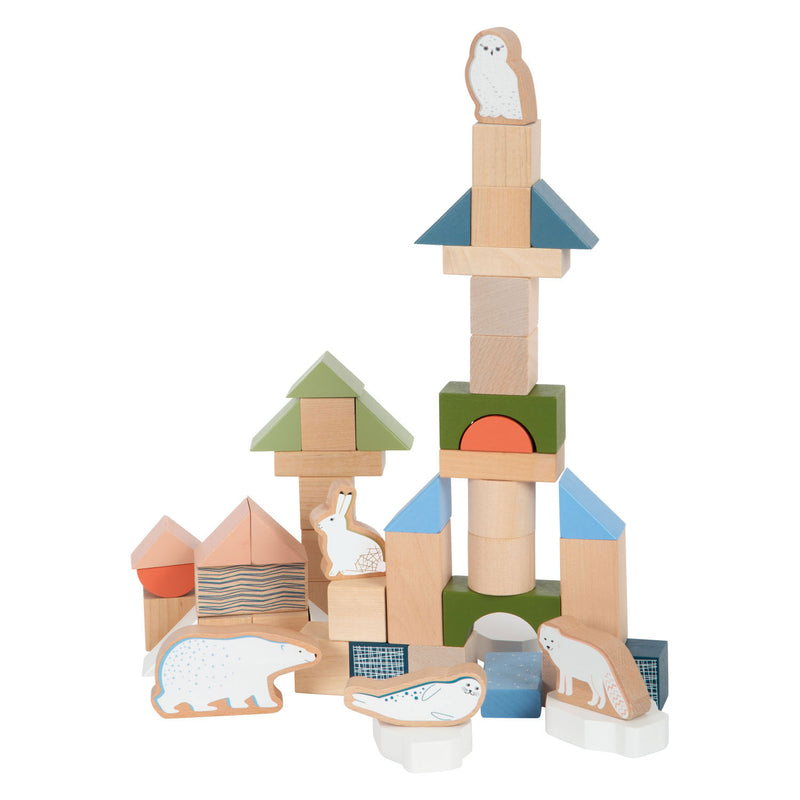 Afbeelding laden in galerijviewer, Small foot - houten bouwblokken arctic, 20dlg.
