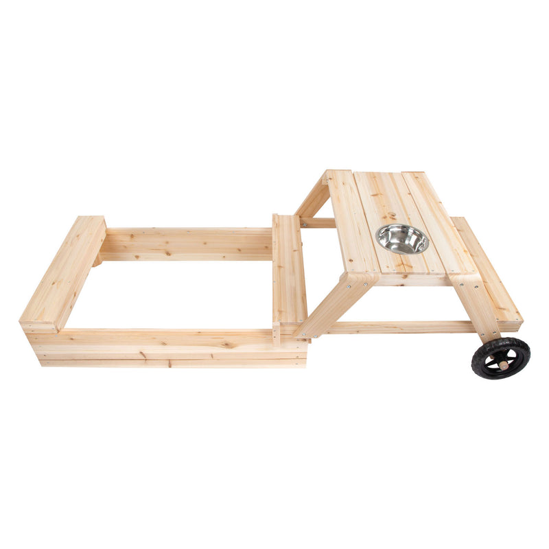 Afbeelding laden in galerijviewer, Small foot - zandbak met zitgedeelte en moddertafel
