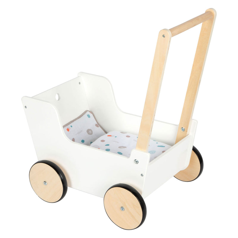 Afbeelding laden in galerijviewer, Small foot - houten duwpoppenwagen little button
