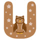 Small foot - houten dieren kinderletter - u