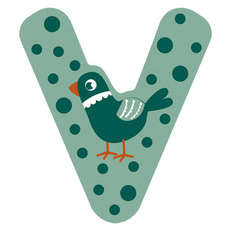 Afbeelding laden in galerijviewer, Small foot - houten dieren kinderletter - v
