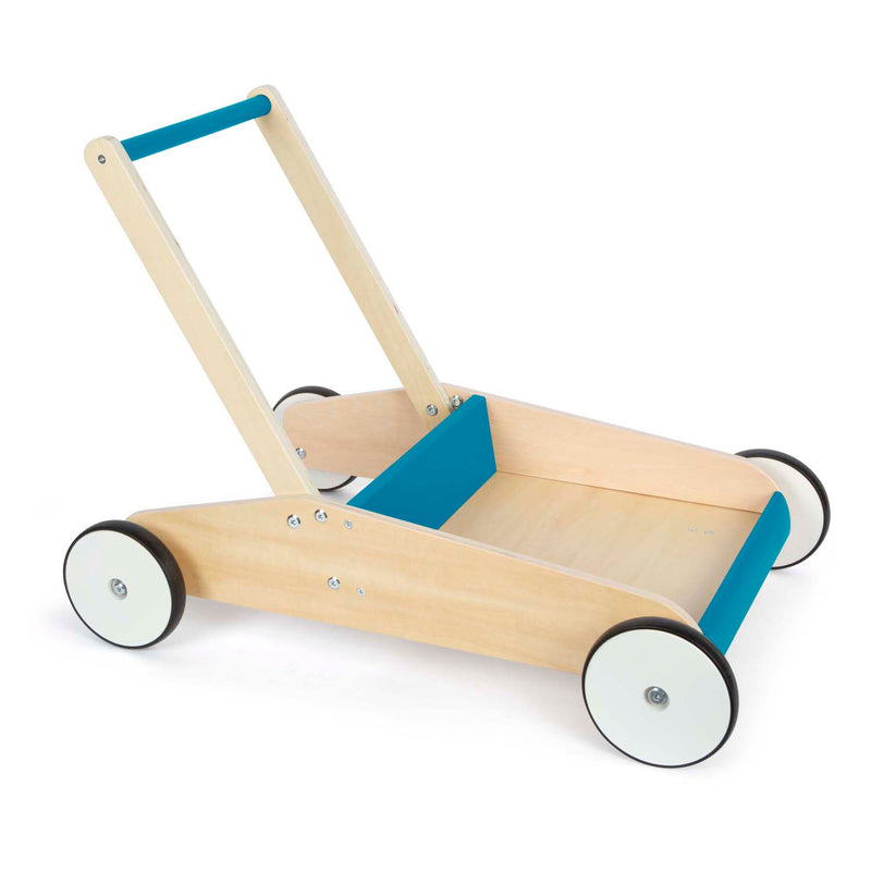 Afbeelding laden in galerijviewer, Small foot - houten loopwagen petrol blauw
