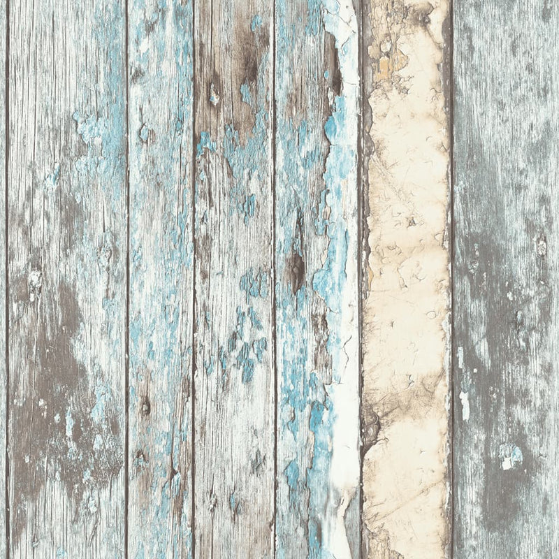 Afbeelding laden in galerijviewer, Dutch wallcoverings behang steigerhout blauw pe10012
