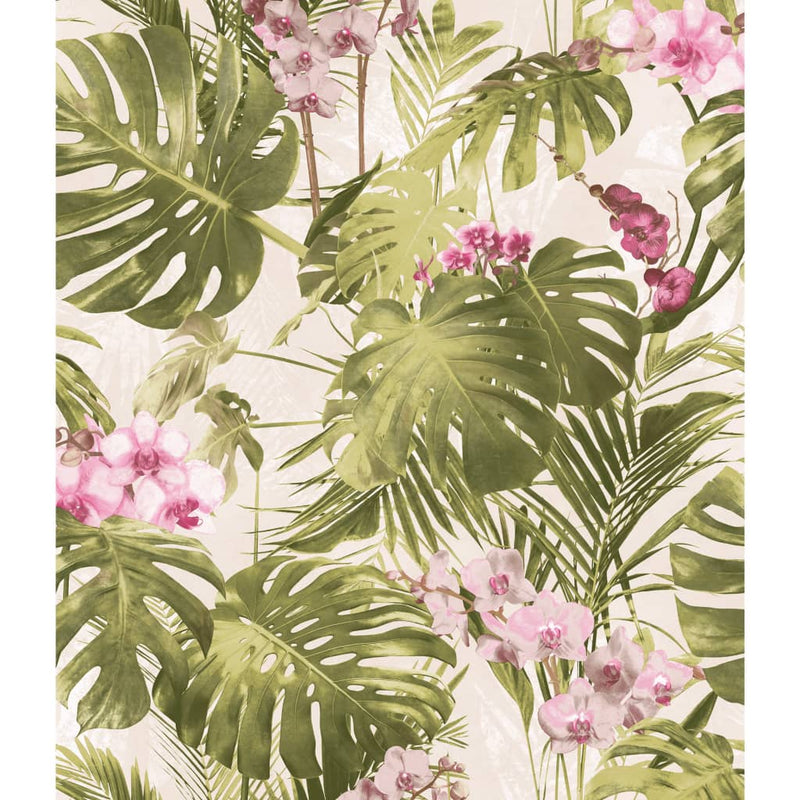 Afbeelding laden in galerijviewer, DUTCH WALLCOVERINGS DUTCH WALLCOVERINGS Behang Paradiso groen en roze
