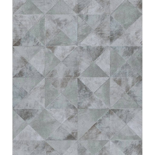 Noordwand behang topchic graphic shapes facet metallic grijs