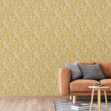 DUTCH WALLCOVERINGS DUTCH WALLCOVERINGS Behang Mae oker en beige