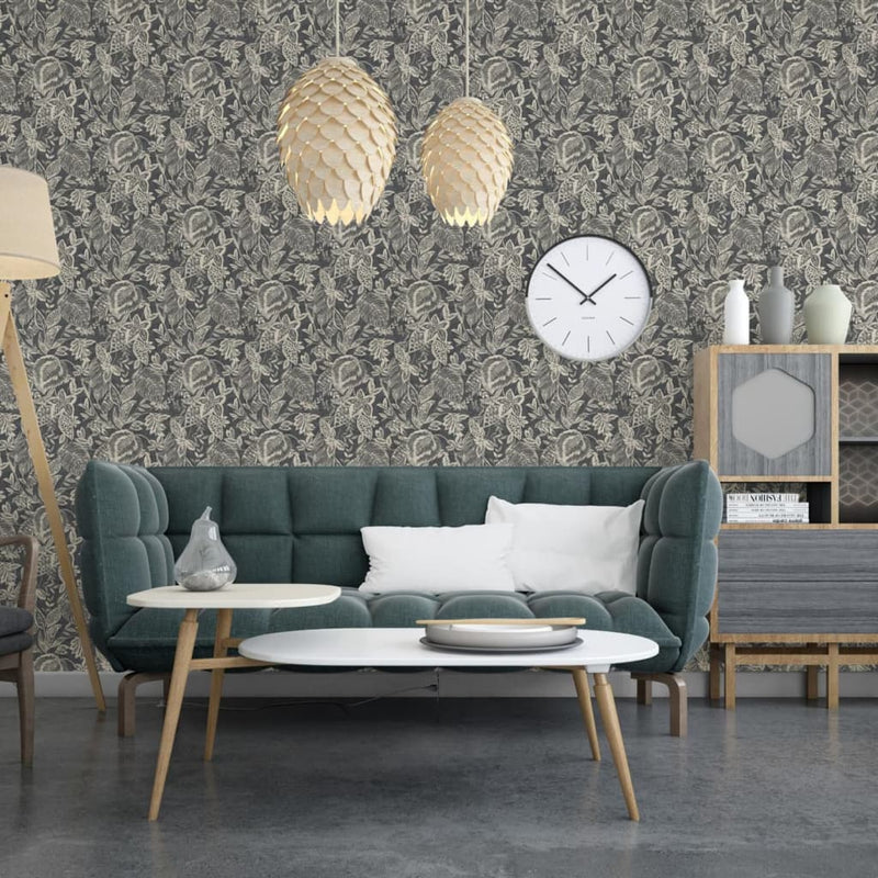 Afbeelding laden in galerijviewer, Dutch wallcoverings behang mae zwart en beige
