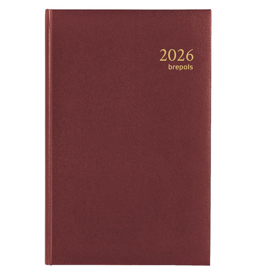 Brepols agenda saturnus 1 dag 2026 lima rood