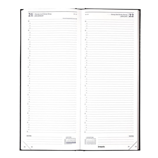 Brepols bureauagenda saturnus lang 1 dag 2026 lima bordeaux 13x33cm