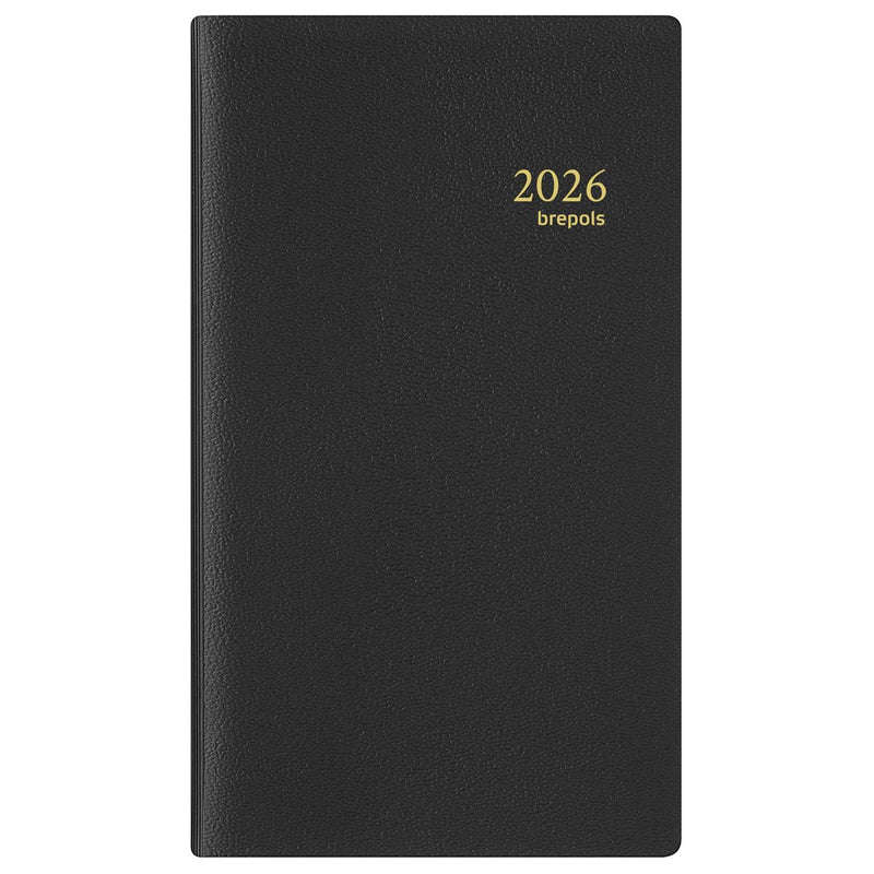 Afbeelding laden in galerijviewer, Brepols zakagenda interplan week nl 2026 genova zwart 9x 16 cm
