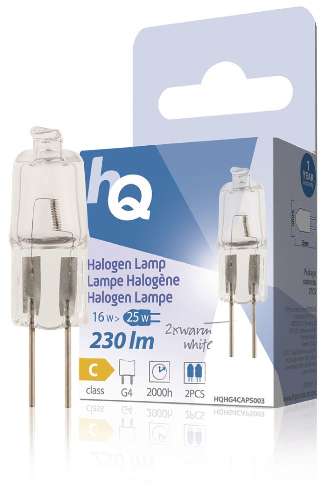 Afbeelding laden in galerijviewer, Hq hg4 caps003 halogeenlamp capsule g4 16 w 230 lm 2 800 k
