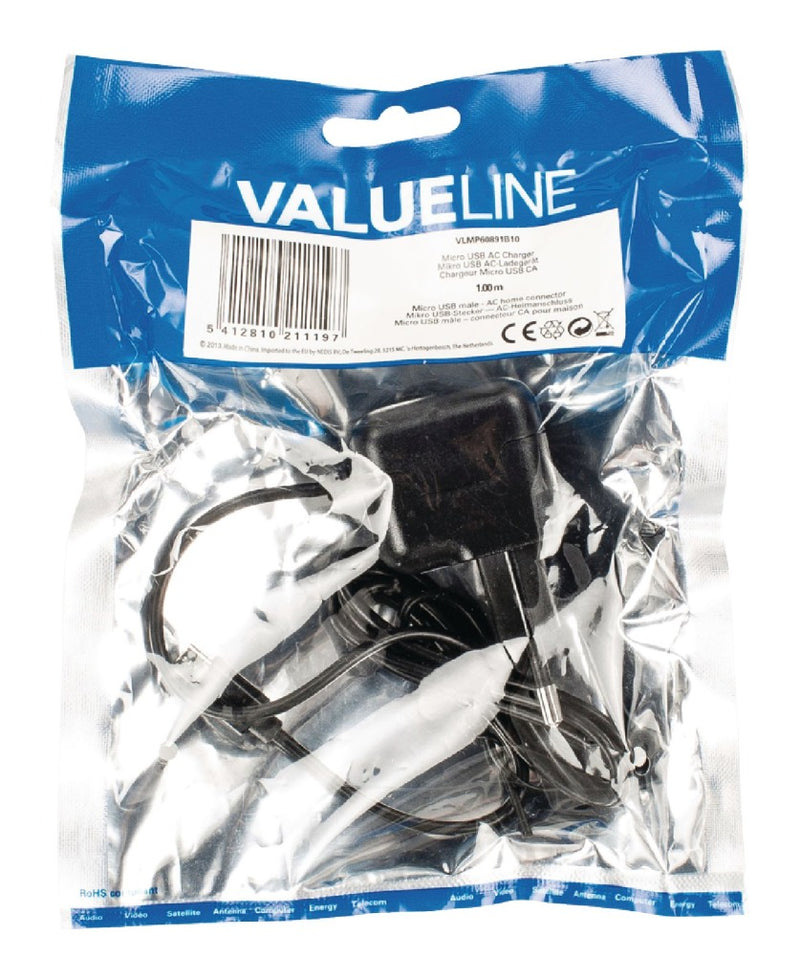 Afbeelding laden in galerijviewer, Valueline vlmp60891b10 lader 2.1 a micro-usb zwart
