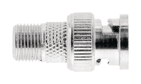 Valueline vlsp41965m antenne adapter bnc male - f-connector female zilver