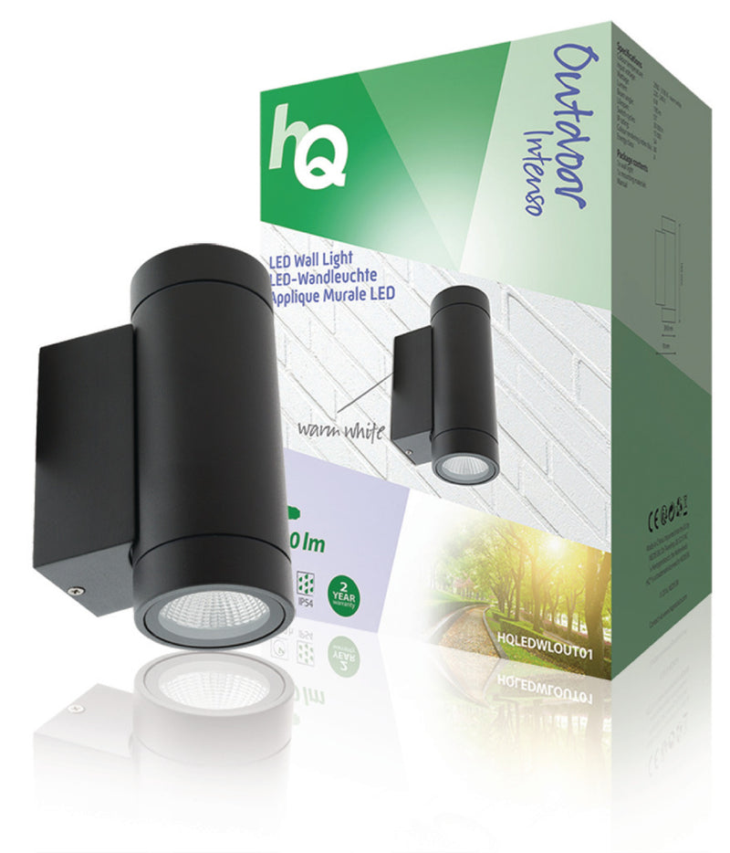 Afbeelding laden in galerijviewer, Hq ledwlout01 led wandlamp voor buiten 6 w 190 lm zwart
