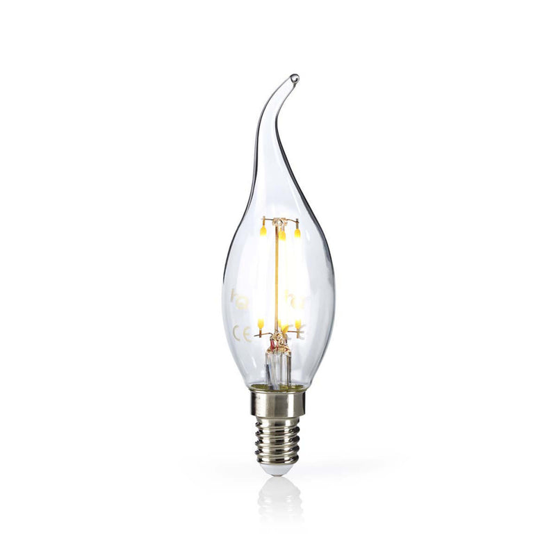 Afbeelding laden in galerijviewer, Nedis ledbfe14canft2 retro led-gloeilamp e14 kaars met gebogen punt 4,8 w 470 lm
