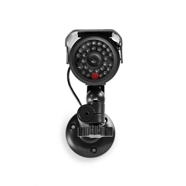 Nedis dummy beveiligingscamera - bullet - ip44 - batterij gevoed solar powered - buiten - inclusief muurbeugel - zwart