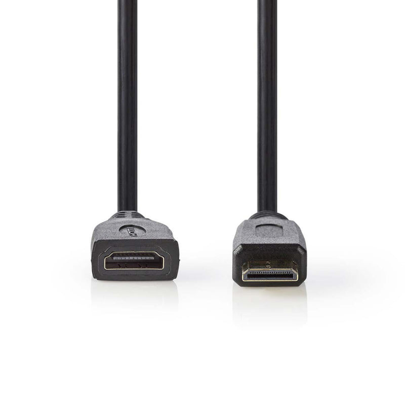 Afbeelding laden in galerijviewer, Nedis cvgp34590bk02 high speed hdmi kabel met ethernet hdmi mini-connector naar hdmi output 20 cm zwart
