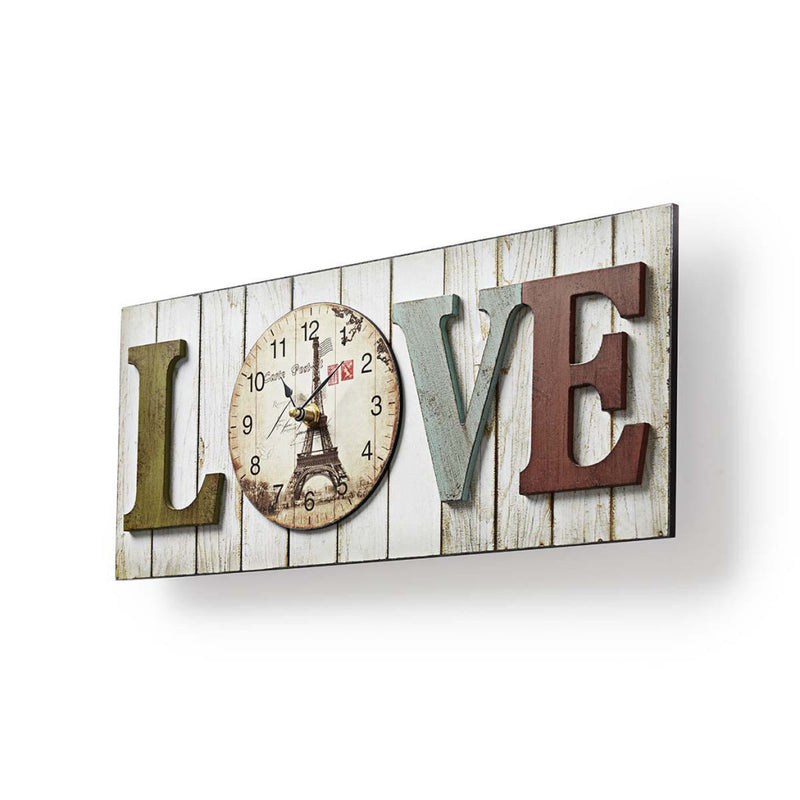 Afbeelding laden in galerijviewer, Nedis CLWA001WDL40 Houtstijl Wandklok In Lijst Model #039;love #039;
